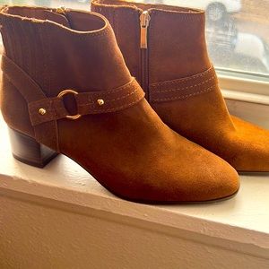 Essex Lane booties: Cognac